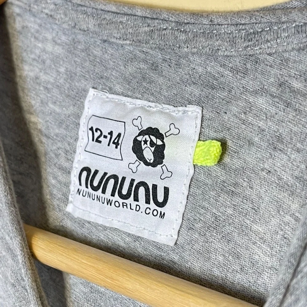 nununu Gray Kids Shirt with Skull Design - Picture 3 of 7